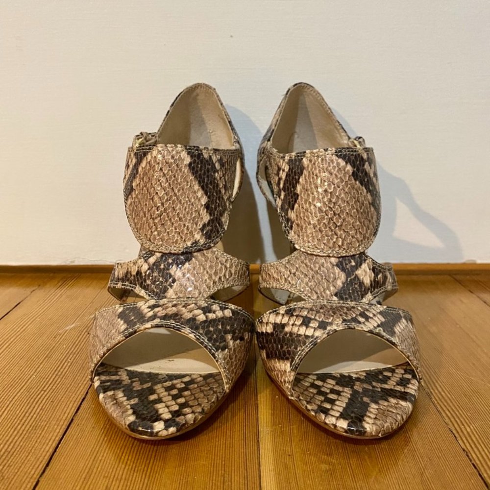 *NOT FOR SALE/SOLD* Nine West Snakeskin high heeled sandals (Size 7)